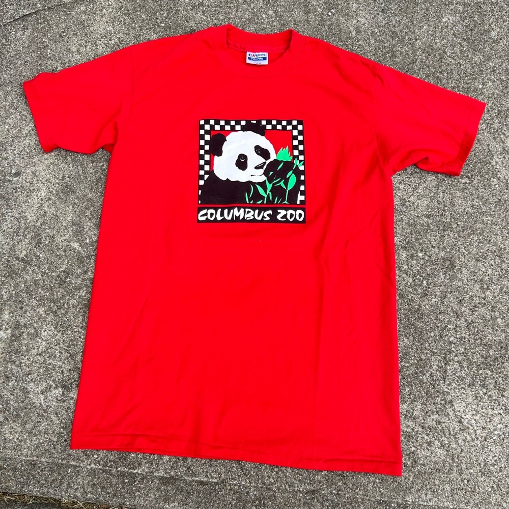 Vintage 90s Columbus Zoo panda tee